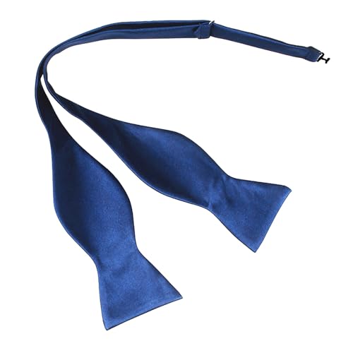 MAIANY Verstellbare Fliege zum Selbstbinden, Herren Selbstbinder Satin Fliege, formelle Hals-Fliege für Partys, Mens Solid Bowtie Woven Self Tie Bow Ties Tuxedo (blau) von MAIANY