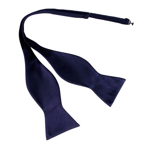 MAIANY Verstellbare Fliege zum Selbstbinden, Herren Selbstbinder Satin Fliege, formelle Hals-Fliege für Partys, Mens Solid Bowtie Woven Self Tie Bow Ties Tuxedo (dunkelblau) von MAIANY