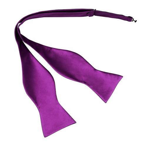 MAIANY Verstellbare Fliege zum Selbstbinden, Herren Selbstbinder Satin Fliege, formelle Hals-Fliege für Partys, Mens Solid Bowtie Woven Self Tie Bow Ties Tuxedo (lila) von MAIANY