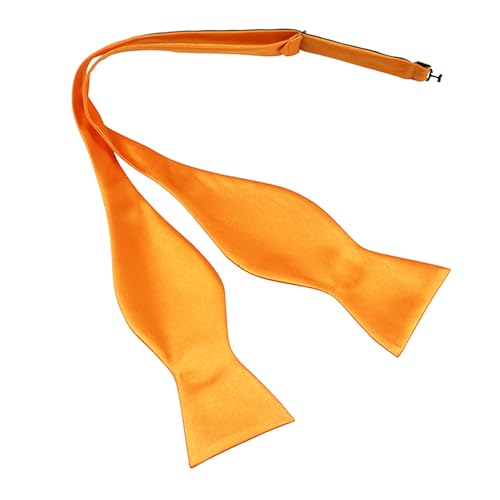 MAIANY Verstellbare Fliege zum Selbstbinden, Herren Selbstbinder Satin Fliege, formelle Hals-Fliege für Partys, Mens Solid Bowtie Woven Self Tie Bow Ties Tuxedo (orange) von MAIANY