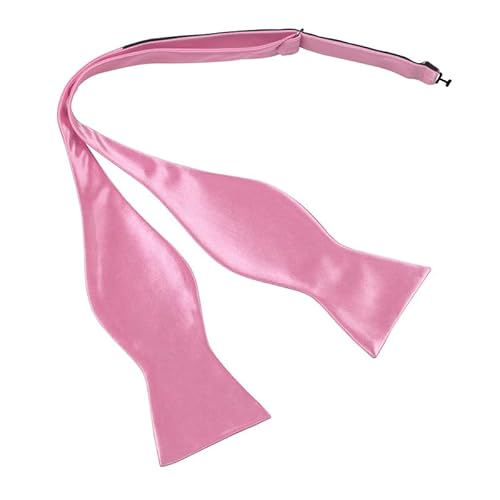 MAIANY Verstellbare Fliege zum Selbstbinden, Herren Selbstbinder Satin Fliege, formelle Hals-Fliege für Partys, Mens Solid Bowtie Woven Self Tie Bow Ties Tuxedo (rosa) von MAIANY