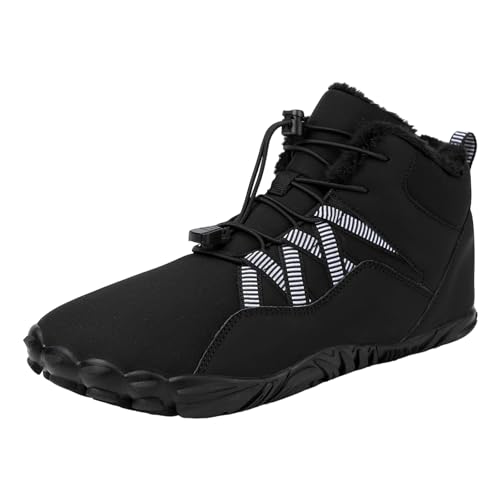 MAIDONG Barfußschuhe Herren Winter | Winter Barfußschuhe Damen Herren Wasserdicht Schnell Trocknend Traillaufschuhe wanderschuhe Zehenschuhe Hohe Warme und rutschfeste Stiefel von MAIDONG