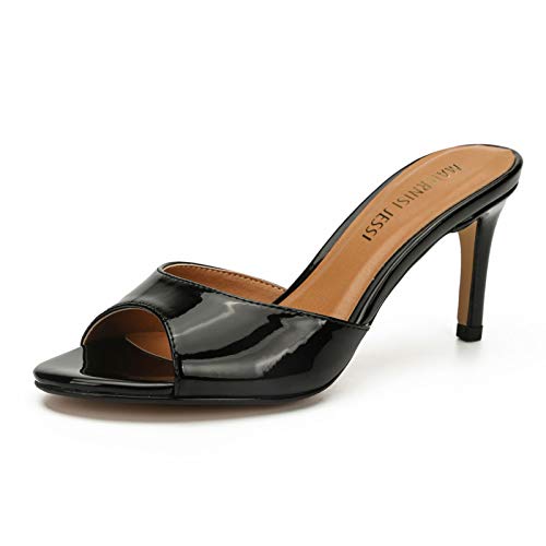 MAIERNISI JESSI Unisex Herren Damen Pantoletten Mid Kitten Heel Slide Sandalen von MAIERNISI JESSI