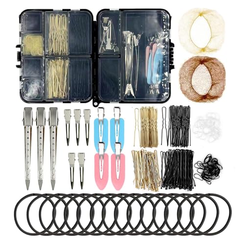 Bobby Pins - 160 Stück Haarnadeln und Haarbänder für Frauen, Haarnadeln Set mit Organizer-Box, Haarwerkzeuge Haarnadeln, Haarnadeln Set Basic Haarspange Haarnetz Gummiband Box für Frauen Bobby Pins - 160 Stück Haarnadeln und Haarbänder für Frauen, Haarnadeln Set mit Organizer-Box, Haarwerkzeuge Haarnadeln, Haarnadeln Set Basic Haarspange Haarnetz Gummiband Box für Frauen von MAIGO