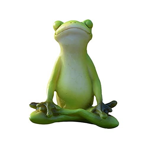 MAIGOIN Gartenfigur Yoga Meditation Frosch,Vintage Tier-Figur Skulptur Wetterfest Gartenstatuen Dekoration Skulptur Ornament Geschenk von MAIGOIN