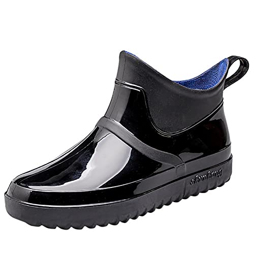 MAIGOIN Herren Kurze Gummistiefel Lässige Wasserdichte Schuhe Herren Regenstiefel Low Top Küche Gummischuhe Garten Regen Boots von MAIGOIN