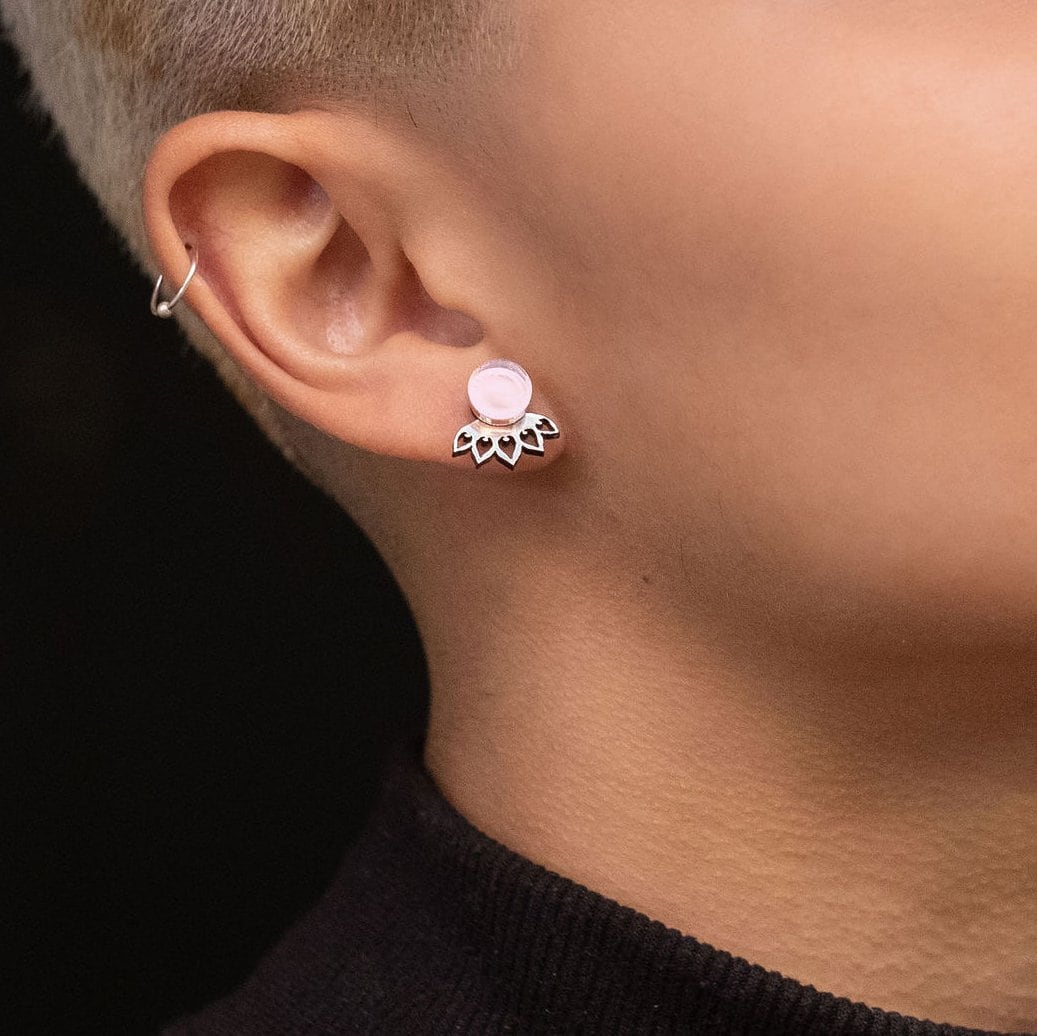 Glitzernde Ohrstecker Mit Lotus Ohrring Jacken, Rosegold Ohrstecker, Glitzernde Rote Grüne Wählen Sie Ihre Farbe Glitzernde Ohrstecker Mit Lotus Ohrring Jacken, Rosegold Ohrstecker, Glitzernde Rote Grüne Wählen Sie Ihre Farbe von MAINEandMARA