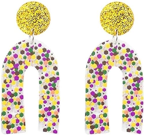 Ohrringe aus Acryl, Ohrringe für Mädchen, Discokugel Ohrringe,Ohrringe aus Acryl,Karneval Ohrringe,Statement Ohrhänger Disco, 80er, Kostüm, Karneval, Mottoparty von MAIROX