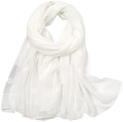 MAIRY Halstücher für Damen Sommer Schal Tuch Damen Halstuch Frühling Elegant Schal Stola Fur Abendkleid Stola Festlich Einfarbiger Schal M16515 von MAIRY