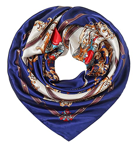 MAIRY Kopftuch Damen Bandana Halstuch Damen Floral Satin Tuch Groß Damen Bandana Halstuch Kopftuch Vierecktuch Schal Tuch Geschenk für Frauen M0352 von MAIRY
