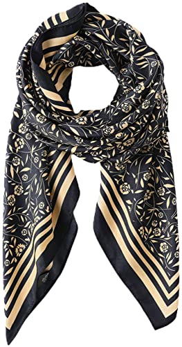 MAIRY Damenschal Faux Seidenschal Seidentuch Blume Bandana Halstuch Kopftuch Schal 90 x 90 cm M090012 von MAIRY