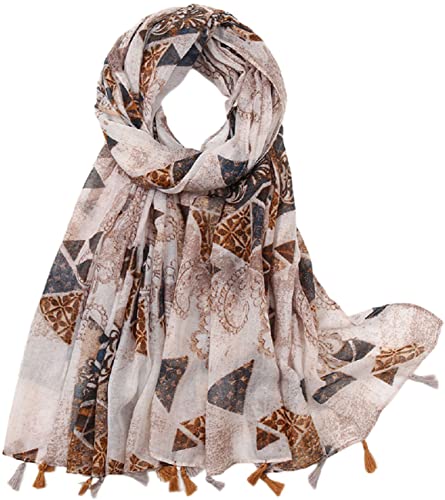 MAIRY Schal für Damen blau gestreifter Schals Elegantes Accessoire für Frauen Halstuch SchulterTuch Viskose Stola Scarves M258 von MAIRY