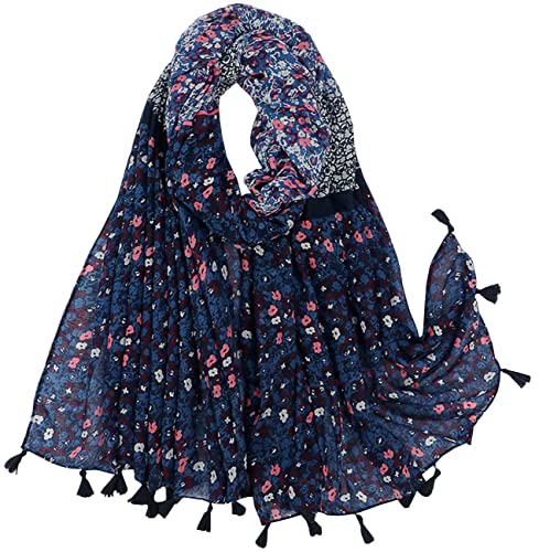 MAIRY Schal Damen Sommer Schal Halstuch Damen Schals und Tücher Farben XXL Blumen Stola für Abendkleid Hochzeit Schal Halstuch M581 von MAIRY
