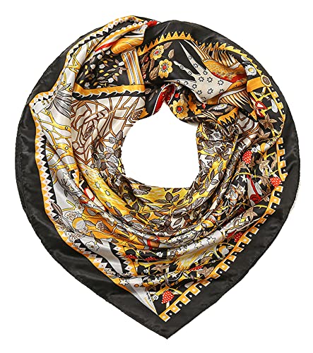 MAIRY Schal Bunt Tuch Damen Frühling Seide Halstuch Retro Schal für Erwachsene & Jugendliche M0421 von MAIRY