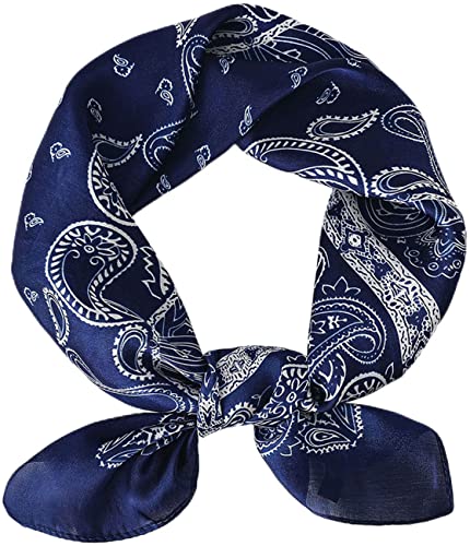 MAIRY Seidenschal Damen Elegante Seidentuch Haare Seidentuch Halstuch Damen Satintuch Halstuch Bandana Tuch Kopftücher Taschentuch Ansatz Scarf 70 x 70cm M070002 von MAIRY