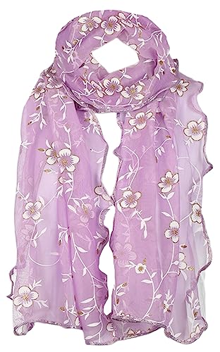 MAIRY Stola Damen Festlich Pashmina Chiffon Schal für Damen Besonders transparent und Weich DE175014 von MAIRY