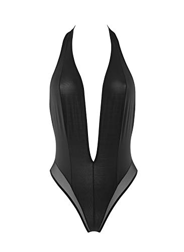 MAISON CLOSE - Kollektion Pure Tentation - Body String mit V-Ausschnitt - Größe XL (EU: 42) - In Schwarz von MAISON CLOSE