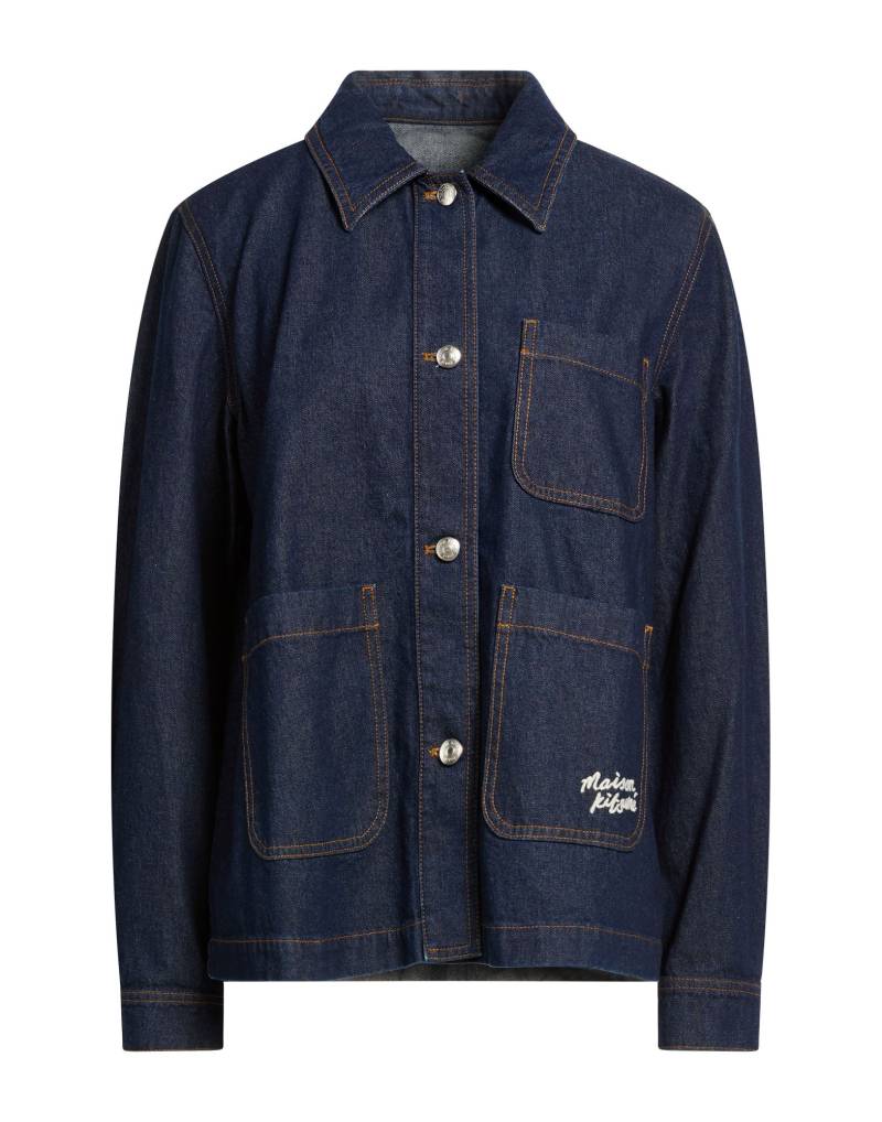 MAISON KITSUNÉ Jeansjacke/-mantel Damen Blau von MAISON KITSUNÉ