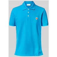 MAISON KITSUNE Poloshirt mit Motiv-Applikation in Royal, Größe XL von MAISON KITSUNE