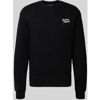 MAISON KITSUNE Sweatshirt mit Label-Stitching in Black, Größe L von MAISON KITSUNE