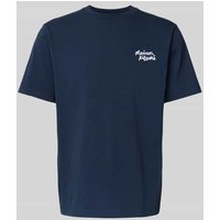 MAISON KITSUNE T-Shirt mit Label-Stitching in Marine, Größe XXL von MAISON KITSUNE