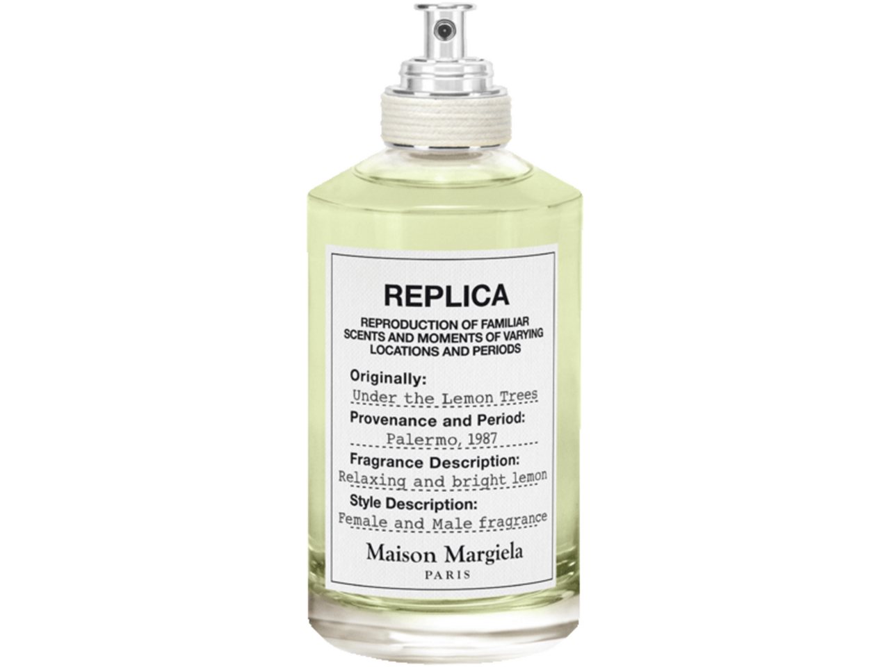 MAISON MARGIELA Eau de Toilette Replica Under the Lemon Trees EdT Nat. Spray, Unisex-Duft von MAISON MARGIELA