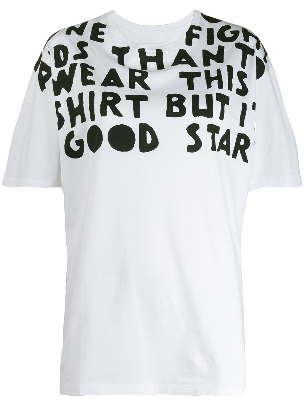 Maison Margiela Oversized-T-Shirt mit Slogan - Weiß von Maison Margiela