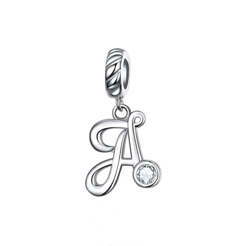 MAITONGG 925 Sterling Silber Alphabet Buchstabe Diy Angle Charm Perlen Fit Original Armband Halskette Anhänger Für Schmuck Herstellung von MAITONGG