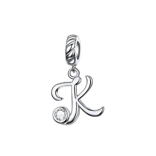 MAITONGG 925 Sterling Silber Alphabet Buchstabe Diy Angle Charm Perlen Fit Original Armband Halskette Anhänger Für Schmuck Herstellung von MAITONGG