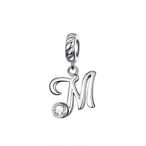 MAITONGG 925 Sterling Silber Alphabet Buchstabe Diy Angle Charm Perlen Fit Original Armband Halskette Anhänger Für Schmuck Herstellung MAITONGG 925 Sterling Silber Alphabet Buchstabe Diy Angle Charm Perlen Fit Original Armband Halskette Anhänger Für Schmuck Herstellung von MAITONGG