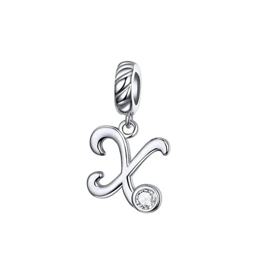 MAITONGG 925 Sterling Silber Alphabet Buchstabe Diy Angle Charm Perlen Fit Original Armband Halskette Anhänger Für Schmuck Herstellung von MAITONGG