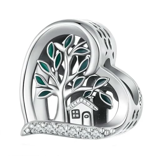 MAITONGG 925 Sterling Silber Grün Baum Des Lebens Charms Glücksanhänger Perlen Passen Original Armband Halskette Diy Schmuck von MAITONGG