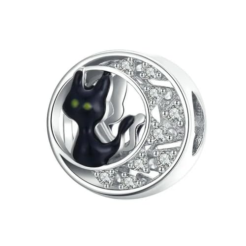 MAITONGG 925 Sterling Silber Herzform Charm Schädel Perlen Für Frau Armband Halskette Anhänger von MAITONGG