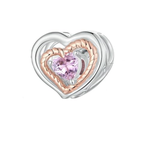 MAITONGG 925 Sterling Silber Kleiner Prinz & Rose Charm Perle Glockenblume Prinzessin Herz Kreuz Muschel Anhänger Fit Diy Armband Schmuck von MAITONGG