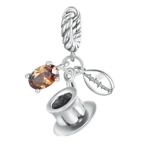 MAITONGG 925 Sterling Silber Lustige Kaffeetasse Anhänger Regenbogen Lustige Pizza Box Charms Für Frauen Diy Armbänder Feiner Schmuck von MAITONGG