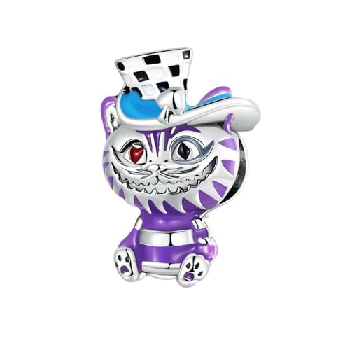 MAITONGG 925 Sterling Silber Mode Bunte Katze Charms Perlen Für Frauen Passen Original Armbänder Feine Diy Schmuck von MAITONGG
