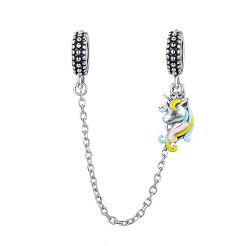 MAITONGG 925 Sterling Silber Retro Muster Silikon Sicherheitskette Zirkon Charms Für Frauen Diy Armband Accessoireorie von MAITONGG