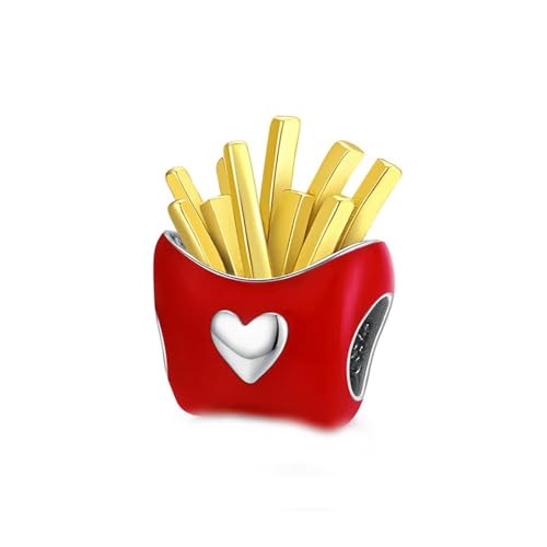 MAITONGG 925 Sterling Silber Schokolade Kuchen Charme Keks Süßigkeiten Perlen Emaille Anhänger Fit Original Armband Halskette Schmuck von MAITONGG