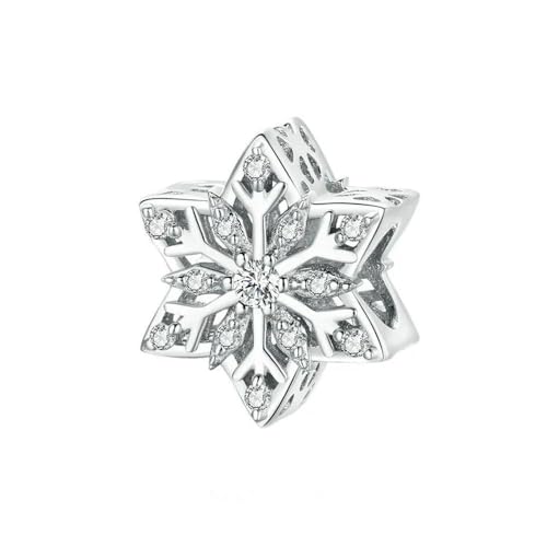 MAITONGG 925 Sterling Silber Weihnachtsbaum Auto Perlen Elk Schneeflocke Charms Welpe Katze Anhänger Fit Diy Armband Halskette von MAITONGG