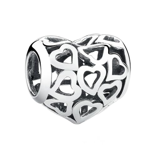MAITONGG Blühende Lotus Charms 925 Sterling Silber Blumen Anhänger Fit Original Armband Halskette Glück Perle von MAITONGG