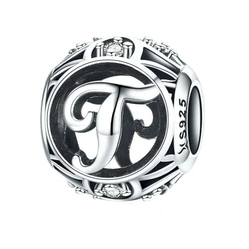 MAITONGG Buchstabe A-Z Charm Perlen 925 Sterling Silber Hohlperlen Passen Original Armband Halskette Frau Diy Schmuck Herstellung von MAITONGG