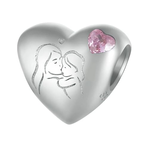 MAITONGG Ewige Liebe Familie Charme Perle, 925 Sterling Silber Mama Anhänger Für Frauen Diy Armbänder Feiner Schmuck Geschenk von MAITONGG