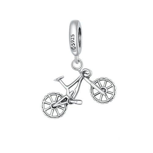 MAITONGG Fahrrad Charms 925 Sterling Silber Herz Perlen Fit Original Armband Diy Halskette Anhänger Cool Style Schmuck von MAITONGG