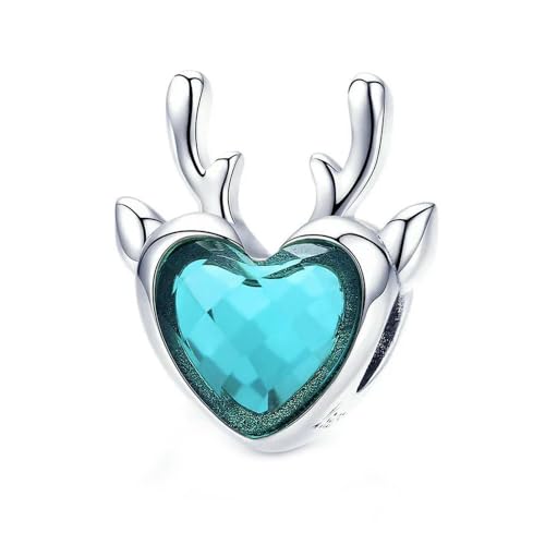 MAITONGG Grün Kristall Schmetterling Charms 925 Sterling Silber Herz Perlen Passen Original Armband Halskette Anhänger von MAITONGG