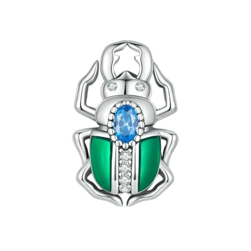 MAITONGG Grüne Käfer Charms 925 Sterling Silber Tierperlen Für Frauen Passen Original Armband Halskette Anhänger von MAITONGG