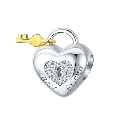 MAITONGG Herz Charm Opal Blatt Hängender Anhänger 925 Sterling Silber Perlen Fit Original Armband Diy Frauen Halskette Charms von MAITONGG