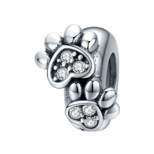 MAITONGG Ladybug Tier Charms Katze Perlen Zirkon Emaille Herz Anhänger Fit Original Damen Armband Halskette Anhänger von MAITONGG