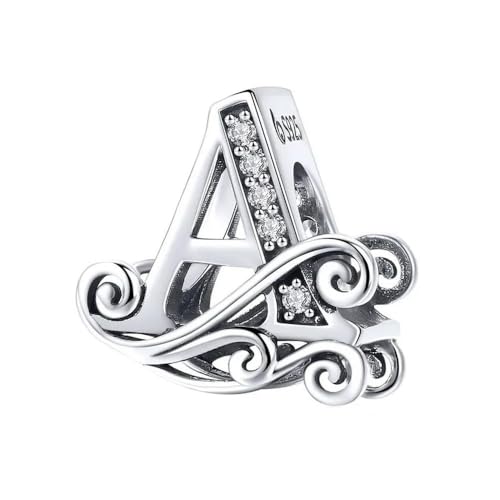 MAITONGG Runder Brief Charms 925 Sterling Silber Galaxy Openwork Perlen Fit Original Armband Anhänger Schmuck Frauen MAITONGG Runder Brief Charms 925 Sterling Silber Galaxy Openwork Perlen Fit Original Armband Anhänger Schmuck Frauen von MAITONGG