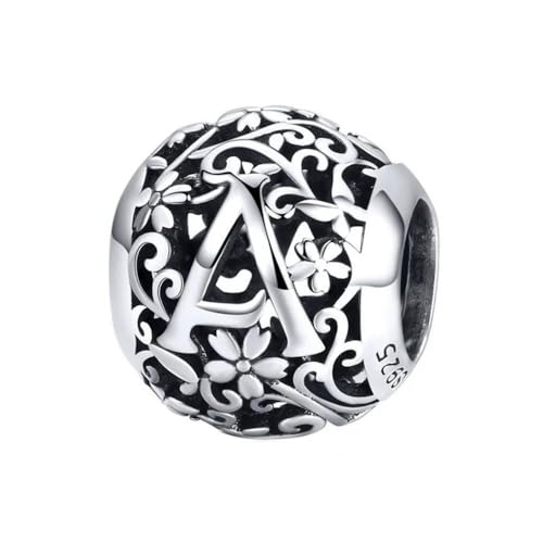 MAITONGG Runder Brief Charms 925 Sterling Silber Galaxy Openwork Perlen Fit Original Armband Anhänger Schmuck Frauen von MAITONGG