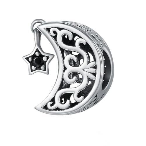 MAITONGG Runder Brief Charms 925 Sterling Silber Galaxy Openwork Perlen Fit Original Armband Anhänger Schmuck Frauen von MAITONGG